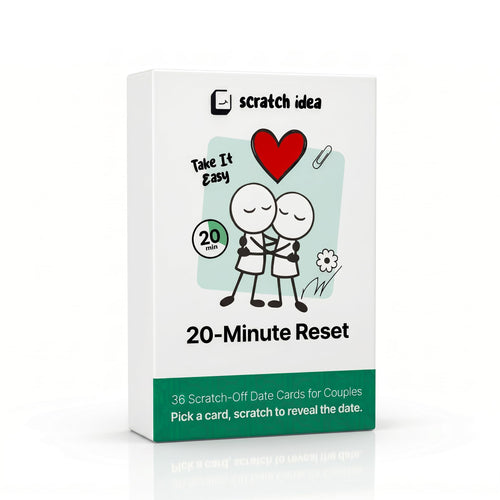 20-Minute Reset scratch-off date night cards gift box
