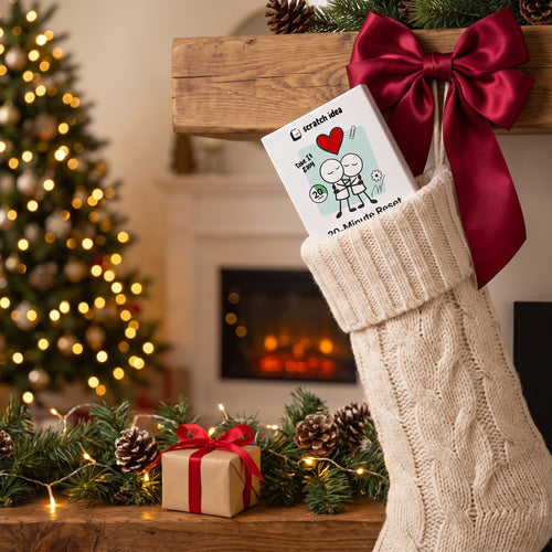 20-Minute Reset as a Christmas stocking stuffer with a red bow