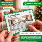 How a 20-Minute Reset card works: scratch the panel, read setting, spend, time and prep