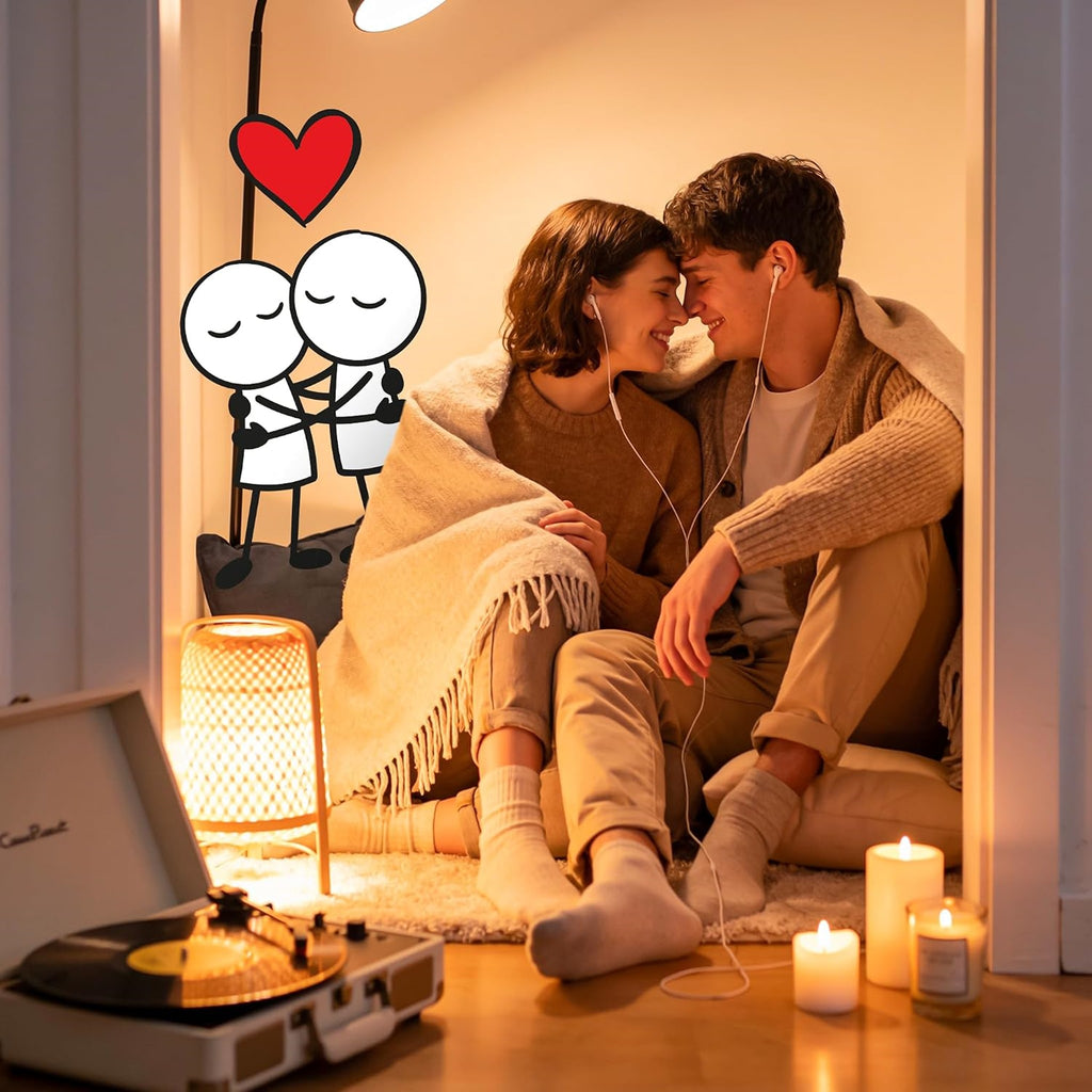 Couple cuddling by candlelight after a 20-Minute Reset