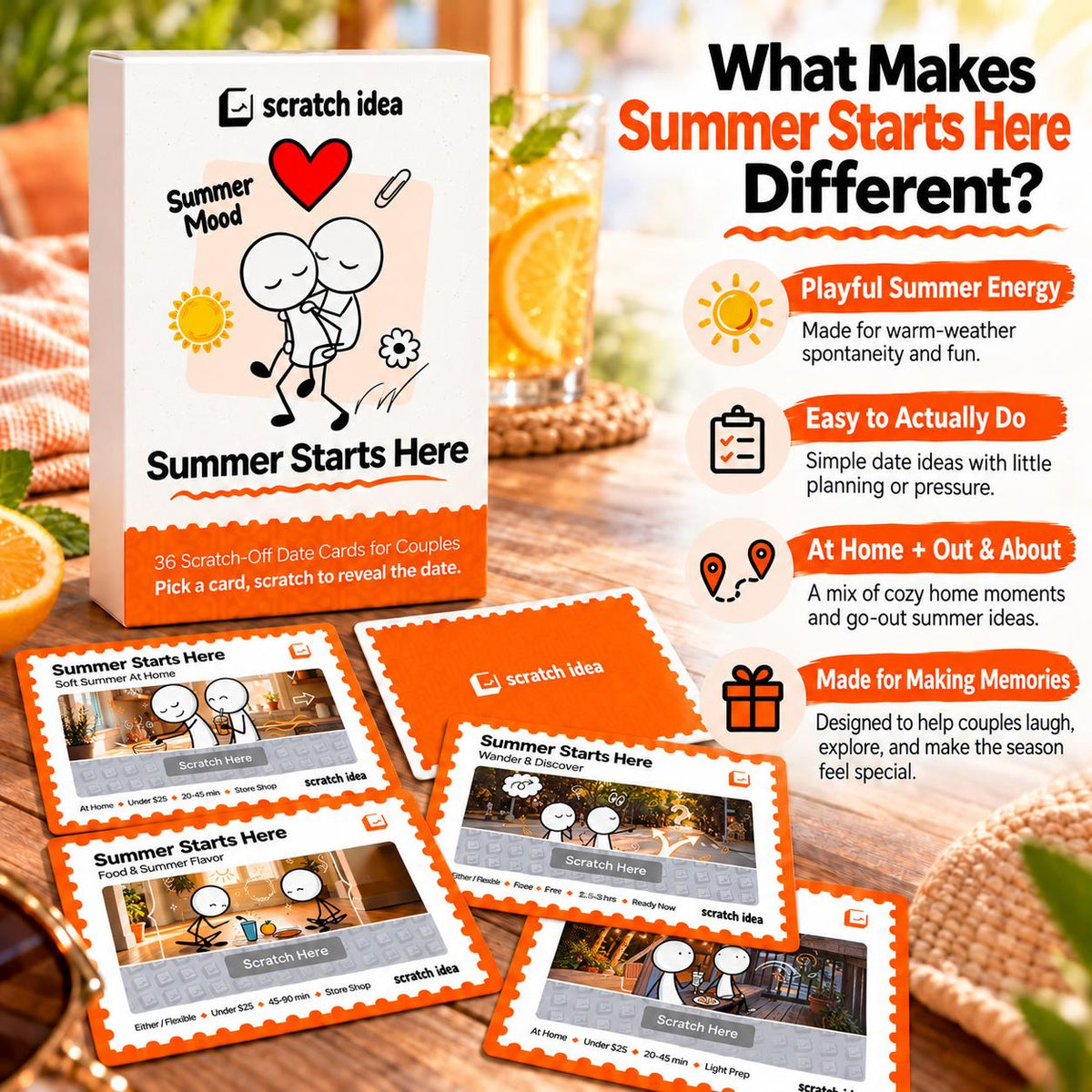 What makes Summer Starts Here different: playful summer energy, easy to actually do, made for making memories