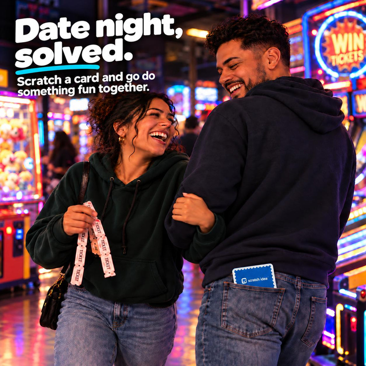 Date night, solved. Scratch a card and go do something fun together.